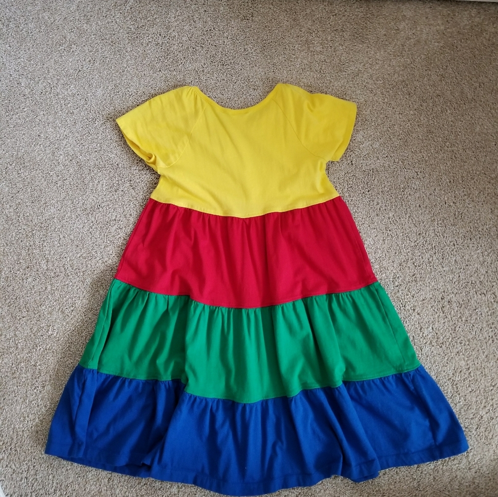 ♥️NWOT♥️ HANNA ANDERSSON COLOR BLOCK DRESS - Picture 2 of 5